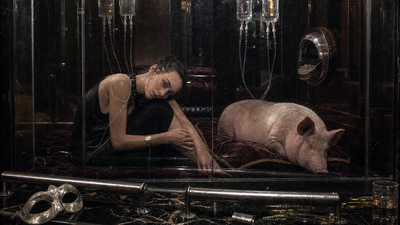Comfortably managed human and pig