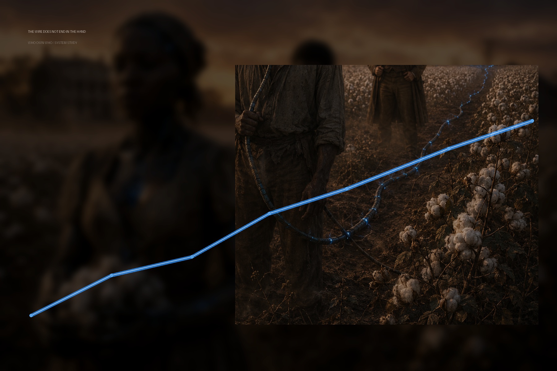 The wire does not end in the hand